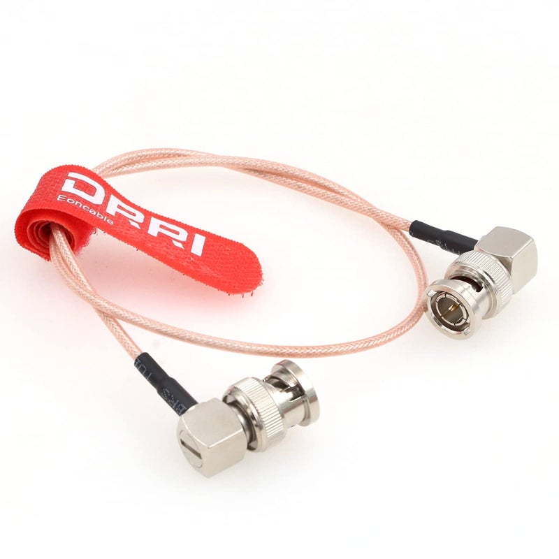 DRRI BNC Male Right Angle to BNC RG179 75ohm 3G HD SDI 4K Video Cable for Sony FS5 to Atomos Shogun Inferno (45CM) - Image 3